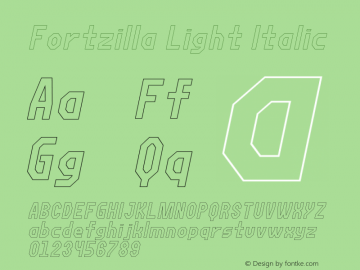 Fortzilla Light Italic 1.10图片样张