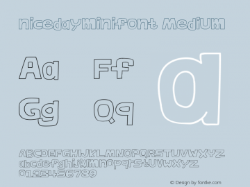 nicedayminifont Version 001.000图片样张