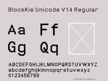 BlockKie Unicode V14 Regular 1.0图片样张