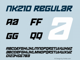 NK210 Regular Version 1.00 2006 initial release Font Sample