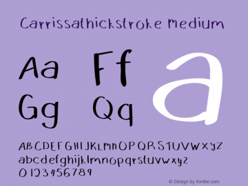 Carrissathickstroke Version 001.000图片样张