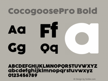 CocogoosePro Bold Version 1.000;hotconv 1.0.109;makeotfexe 2.5.65596图片样张