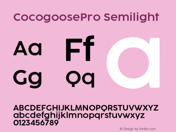CocogoosePro Semilight Version 1.000;hotconv 1.0.109;makeotfexe 2.5.65596图片样张