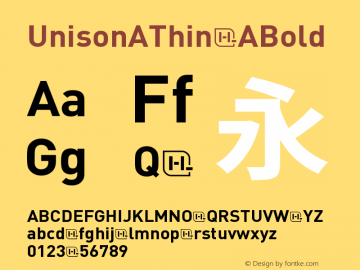Unison Think Bold Bold Version 0.001;August 27, 2021;FontCreator 13.0.0.2613 64-bit图片样张