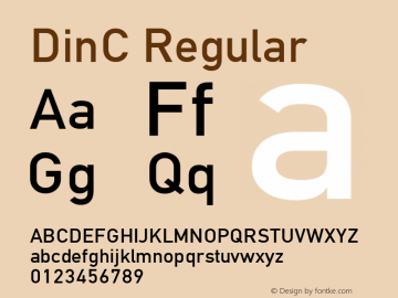 DinC Regular Macromedia Fontographer 4.1 19.12.2002 Font Sample