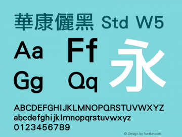 華康儷黑 Std W5 图片样张