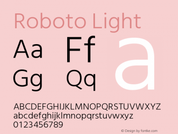 Roboto Light Version 2.138;May 5, 2019;FontCreator 11.5.0.2427 64-bit图片样张