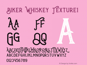 Biker Whiskey Texture1 Version 1.00;March 14, 2019;FontCreator 11.5.0.2427 64-bit图片样张