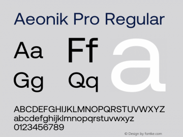 Aeonik Pro Regular Version 1.005图片样张