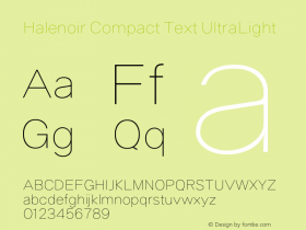 Halenoir Compact Text UltLight 1.005图片样张