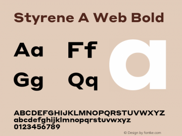 Styrene A Web Bold Regular Version 1.1 2016图片样张