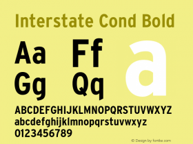 Interstate-BoldCond 001.000图片样张