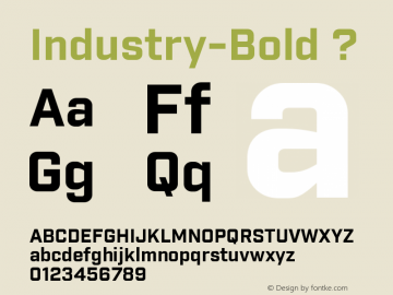 Industry-Bold Version 1.001;PS 001.001;hotconv 1.0.70;makeotf.lib2.5.58329;com.myfonts.hold-fast-foundry.industry.bold.wfkit2.44v6图片样张