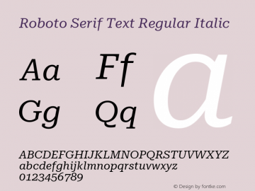 Roboto Serif Text Regular Italic Version 1.001图片样张