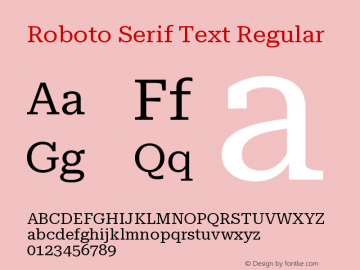 Roboto Serif Text Regular Version 1.001 2019图片样张