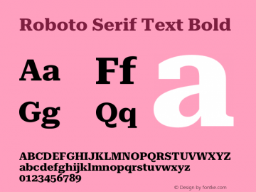 Roboto Serif Text Bold Version 1.001;PS 1.1;hotconv 16.6.54;makeotf.lib2.5.65590图片样张