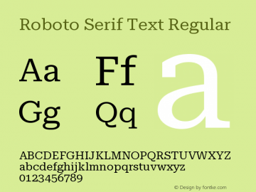 Roboto Serif Text Regular Version 1.001 2019图片样张