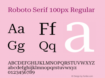 Roboto Serif 100px Regular Version 1.003图片样张