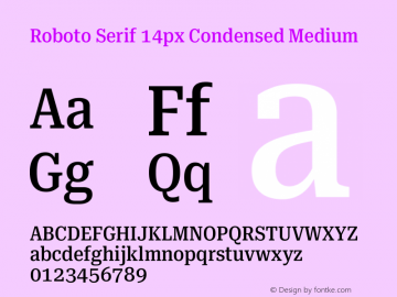 Roboto Serif 14px Condensed Medium Version 1.003图片样张