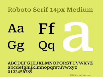 Roboto Serif 14px Medium Version 1.003图片样张