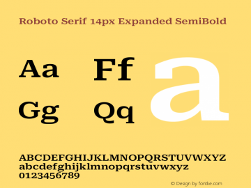 Roboto Serif 14px Expanded SemiBold Version 1.003图片样张