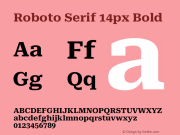 Roboto Serif 14px Bold Version 1.003图片样张