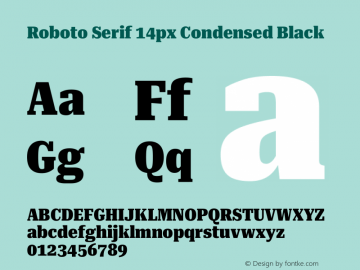 Roboto Serif 14px Condensed Black Version 1.003图片样张