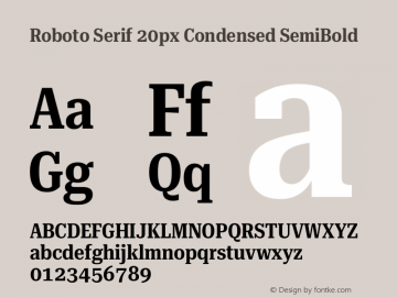 Roboto Serif 20px Condensed SemiBold Version 1.003图片样张