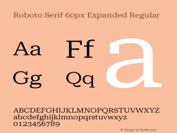Roboto Serif 60px Expanded Regular Version 1.003图片样张