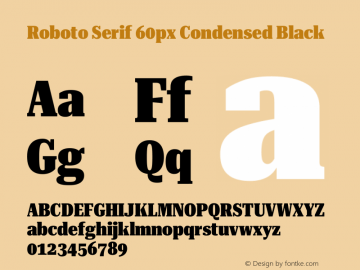 Roboto Serif 60px Condensed Black Version 1.003图片样张