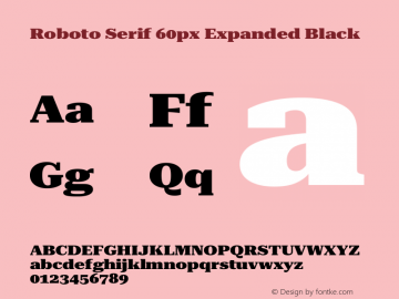 Roboto Serif 60px Expanded Black Version 1.003图片样张