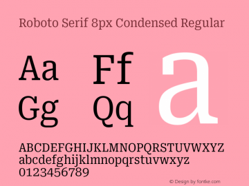 Roboto Serif 8px Condensed Regular Version 1.003图片样张