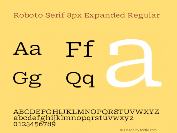 Roboto Serif 8px Expanded Regular Version 1.003图片样张