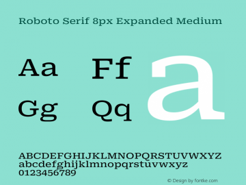 Roboto Serif 8px Expanded Medium Version 1.003图片样张