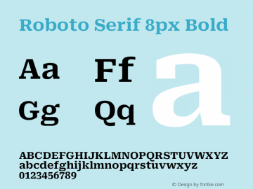 Roboto Serif 8px Bold Version 1.003图片样张
