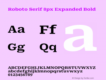 Roboto Serif 8px Expanded Bold Version 1.003图片样张