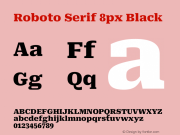 Roboto Serif 8px Black Version 1.003图片样张