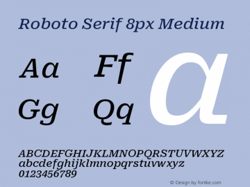 Roboto Serif 8px Medium Version 1.004图片样张