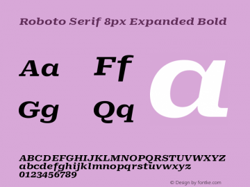Roboto Serif 8px Expanded Bold Version 1.004图片样张
