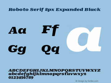 Roboto Serif 8px Expanded Black Version 1.004图片样张