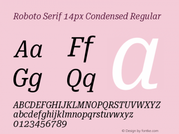 Roboto Serif 14px Condensed Regular Version 1.004图片样张