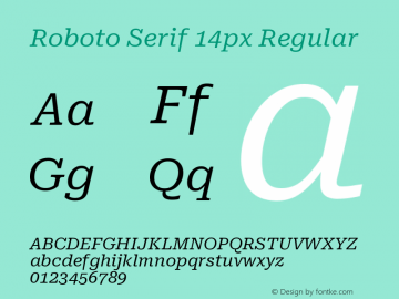 Roboto Serif 14px Regular Version 1.004图片样张