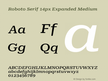 Roboto Serif 14px Expanded Medium Version 1.004图片样张