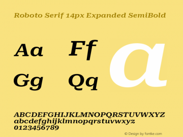 Roboto Serif 14px Expanded SemiBold Version 1.004图片样张