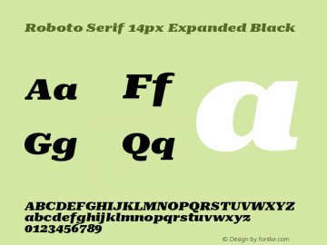 Roboto Serif 14px Expanded Black Version 1.004图片样张