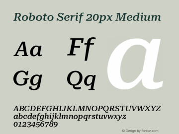 Roboto Serif 20px Medium Version 1.004图片样张