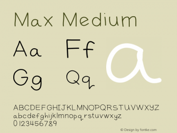 Max Medium Version 001.000 Font Sample