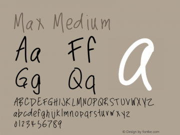 Max Medium Version 001.000 Font Sample