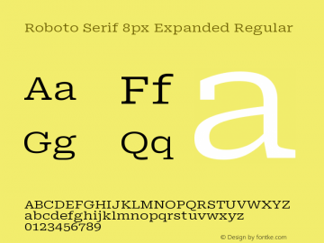 Roboto Serif 8px Expanded Regular Version 1.004图片样张