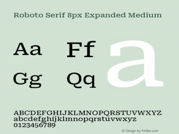 Roboto Serif 8px Expanded Medium Version 1.004图片样张